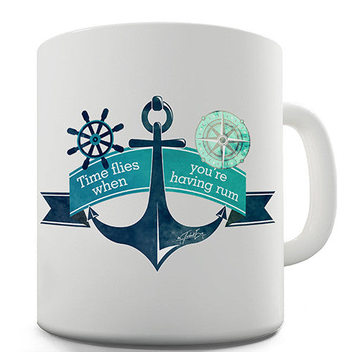 Time Flies When You're Having Rum Novelty Mug