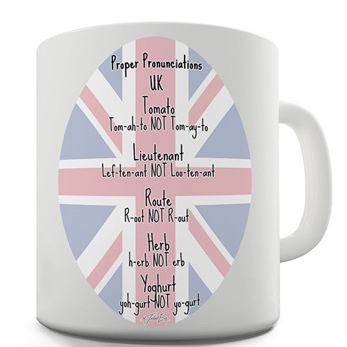 UK vs USA Pronunciations Novelty Mug