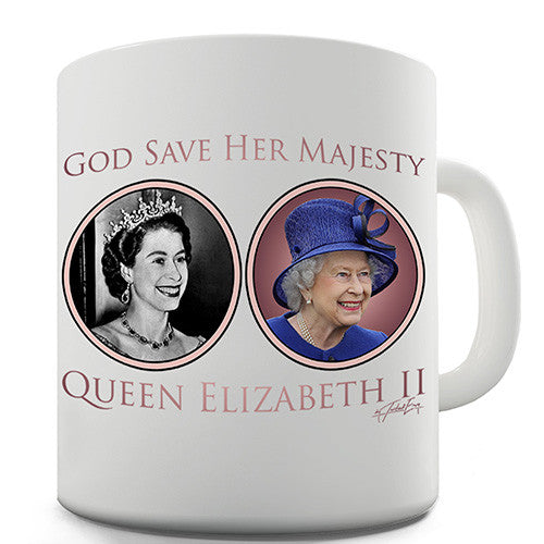 God Save Her Majesty Queen Elizabeth II Novelty Mug