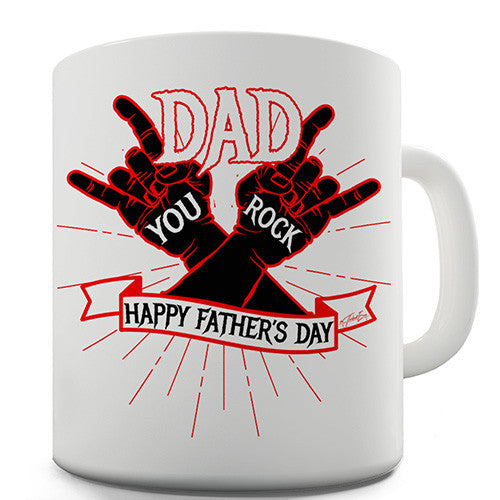 Father's Day Dad You Rock Novelty Mug