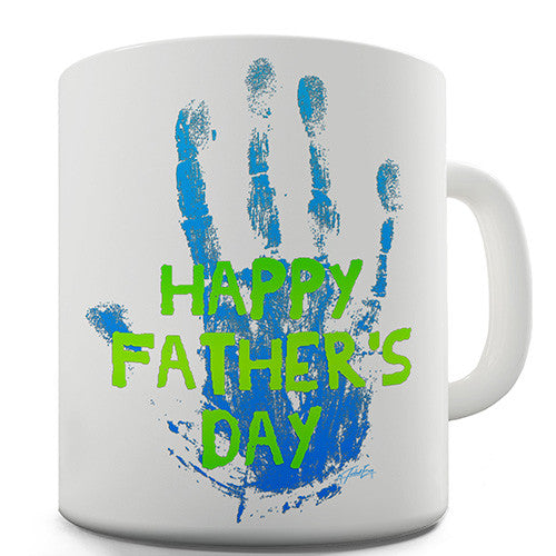 Father's Day Handprint Novelty Mug