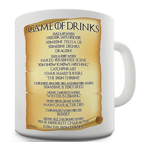 Game Of Drinks Novelty Mug