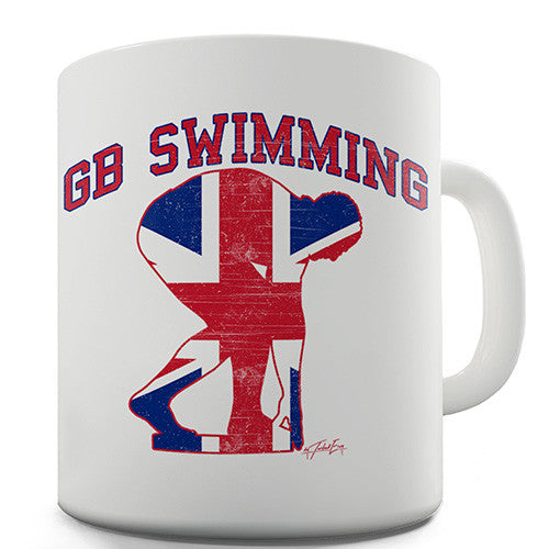 GB Swimming Novelty Mug