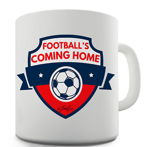 Footballs Coming Home Novelty Mug