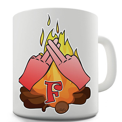 Sign Language Letter F Novelty Mug