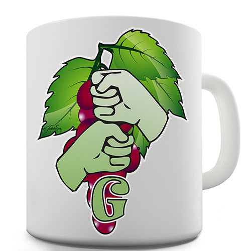 Sign Language Letter G Novelty Mug