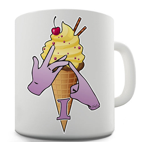 Sign Language Letter I Novelty Mug