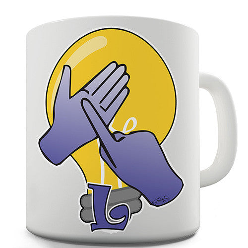 Sign Language Letter L Novelty Mug