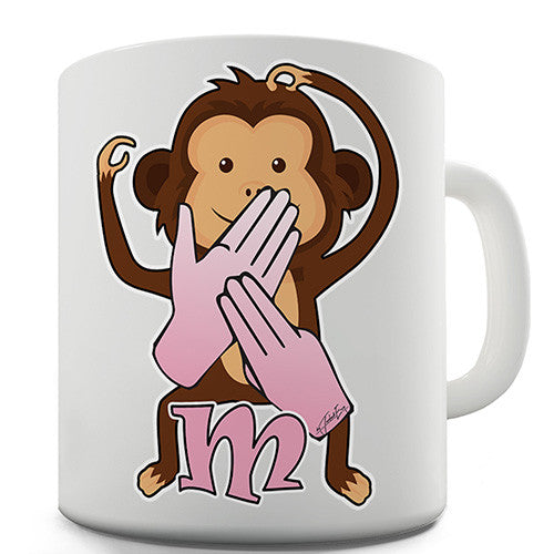 Sign Language Letter M Novelty Mug