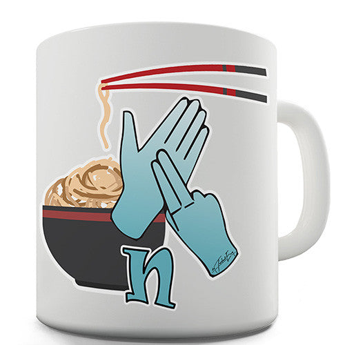 Sign Language Letter N Novelty Mug