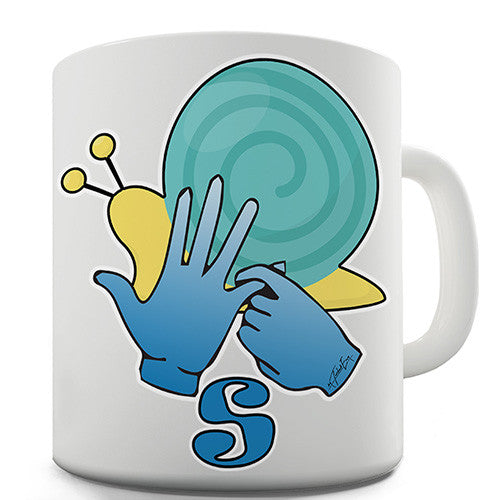 Sign Language Letter S Novelty Mug