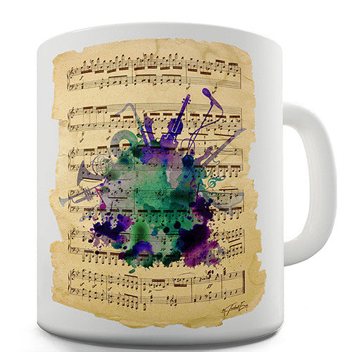 Sheet Music And Instruments Novelty Mug