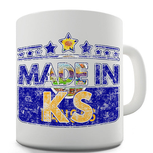 Made In KS Kansas Novelty Mug