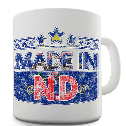 Made In ND North Dakota Novelty Mug