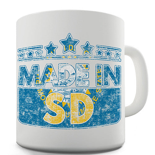 Made In SD South Dakota Novelty Mug