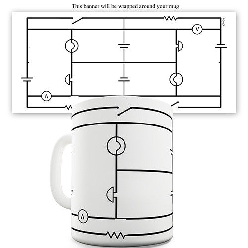 Tennis Court Circuit Board Novelty Mug