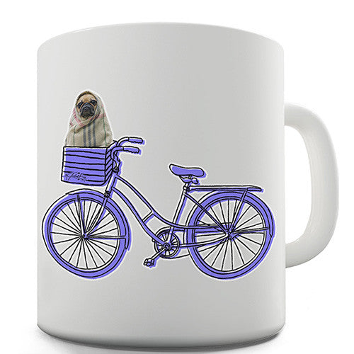 Pug On A Bike Novelty Mug