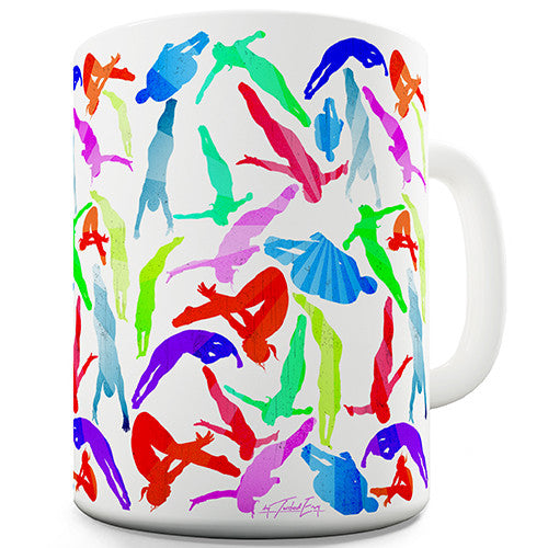 Diving Rainbow Collage Novelty Mug