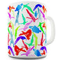 Diving Rainbow Collage Novelty Mug