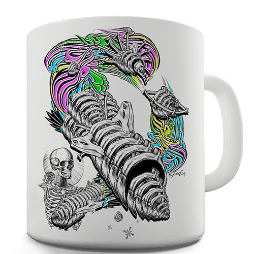 Skellington Rainbow Rocket Novelty Mug