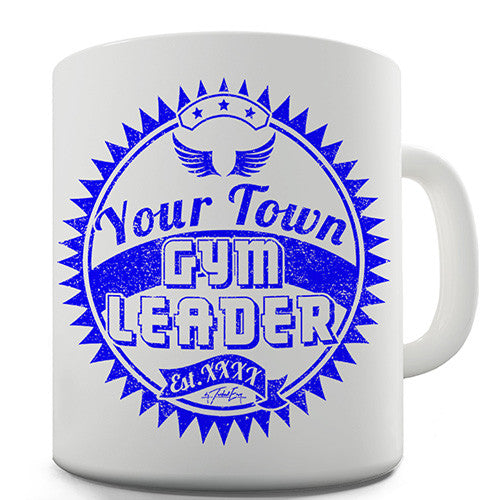 Gym Leader Blue Personalised Mug