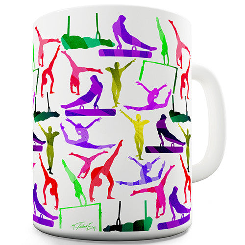 Artistic Gymnastics Rainbow Collage Novelty Mug