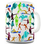 Modern Pentathlon Rainbow Collage Novelty Mug