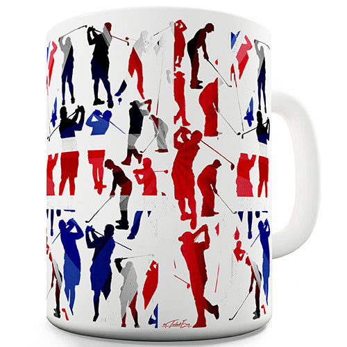 GB Golf Rainbow Collage Novelty Mug