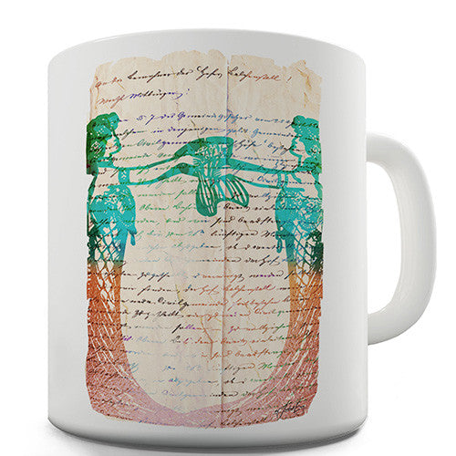 Book Print Art Nouveau Novelty Mug