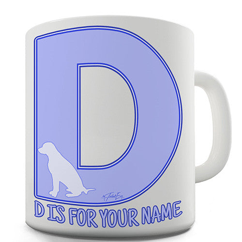 Your Name Letter D Personalised Mug