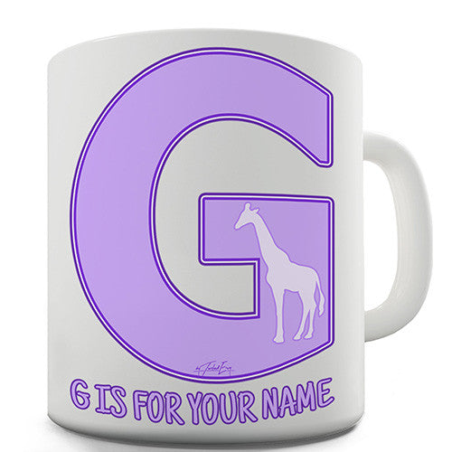 Your Name Letter G Personalised Mug