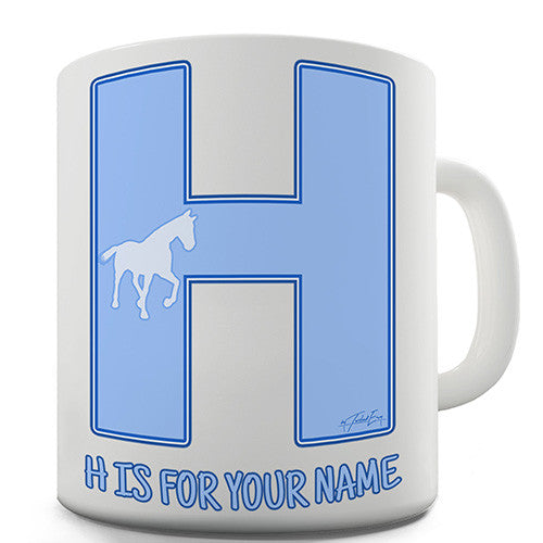 Your Name Letter H Personalised Mug
