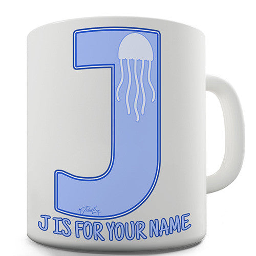 Your Name Letter J Personalised Mug