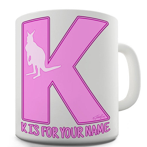 Your Name Letter K Personalised Mug