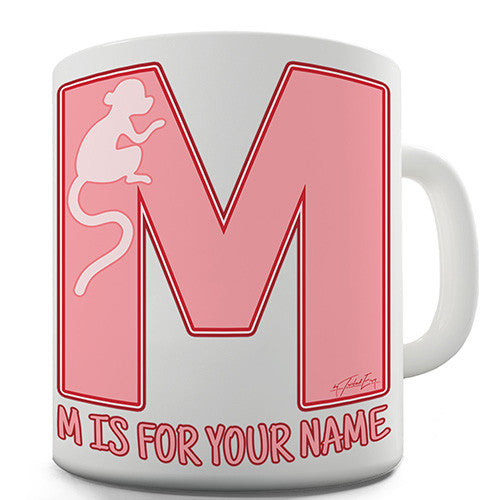 Your Name Letter M Personalised Mug