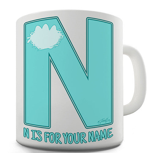 Your Name Letter N Personalised Mug