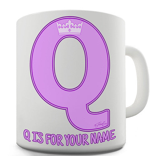Your Name Letter Q Personalised Mug