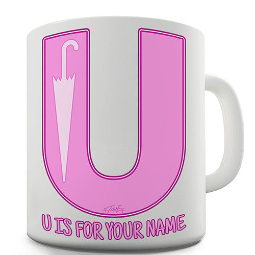 Your Name Letter U Personalised Mug