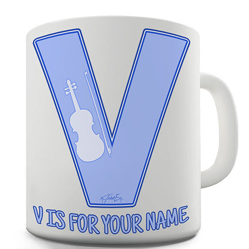 Your Name Letter V Personalised Mug