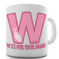 Your Name Letter W Personalised Mug