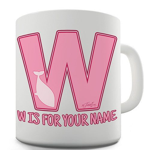 Your Name Letter W Personalised Mug