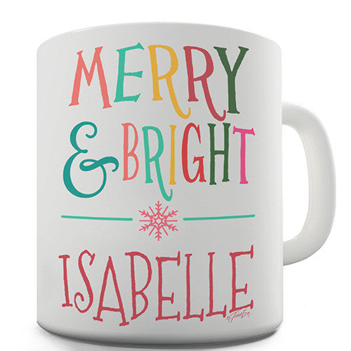 Merry And Bright Personalised Mug