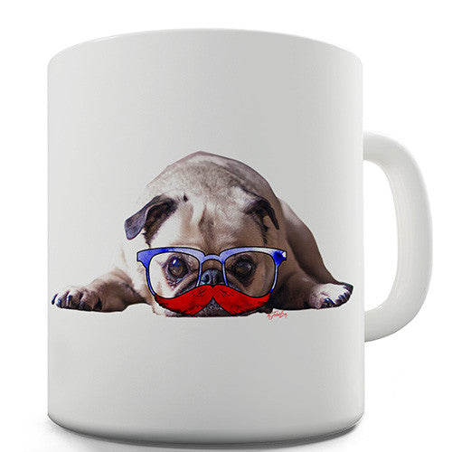 Doodle Dog Moustache Novelty Mug