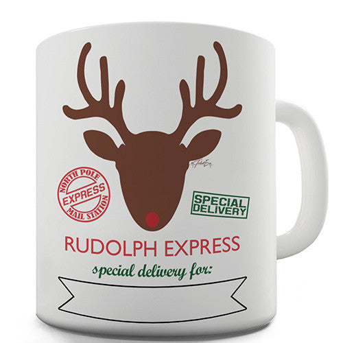 Rudolph Express Personalised Mug