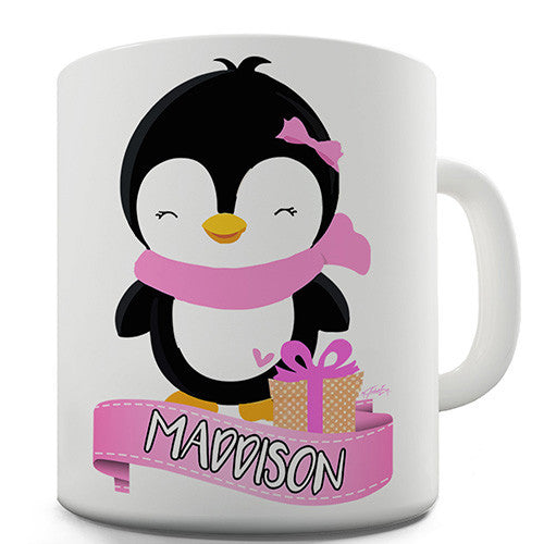 Pink Penguin Personalised Mug