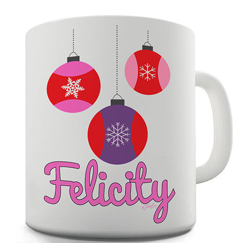 Christmas Baubles Personalised Mug