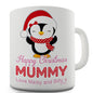 Christmas Mummy Penguin Personalised Mug