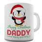 Daddy Christmas Penguin Personalised Mug