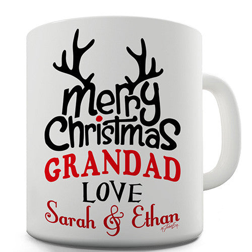 Merry Christmas Grandad Personalised Mug