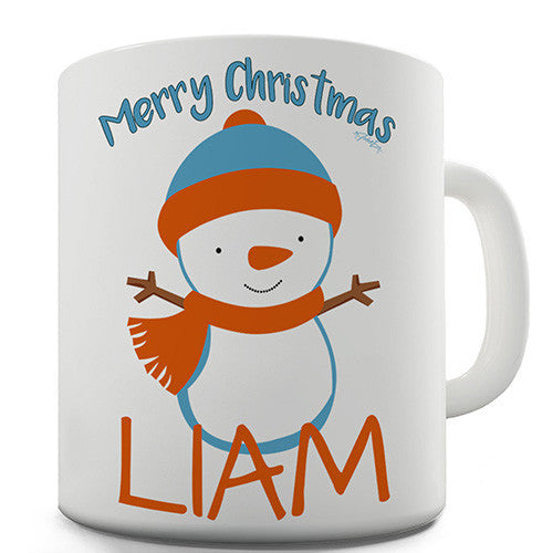 Christmas Snowman Personalised Mug